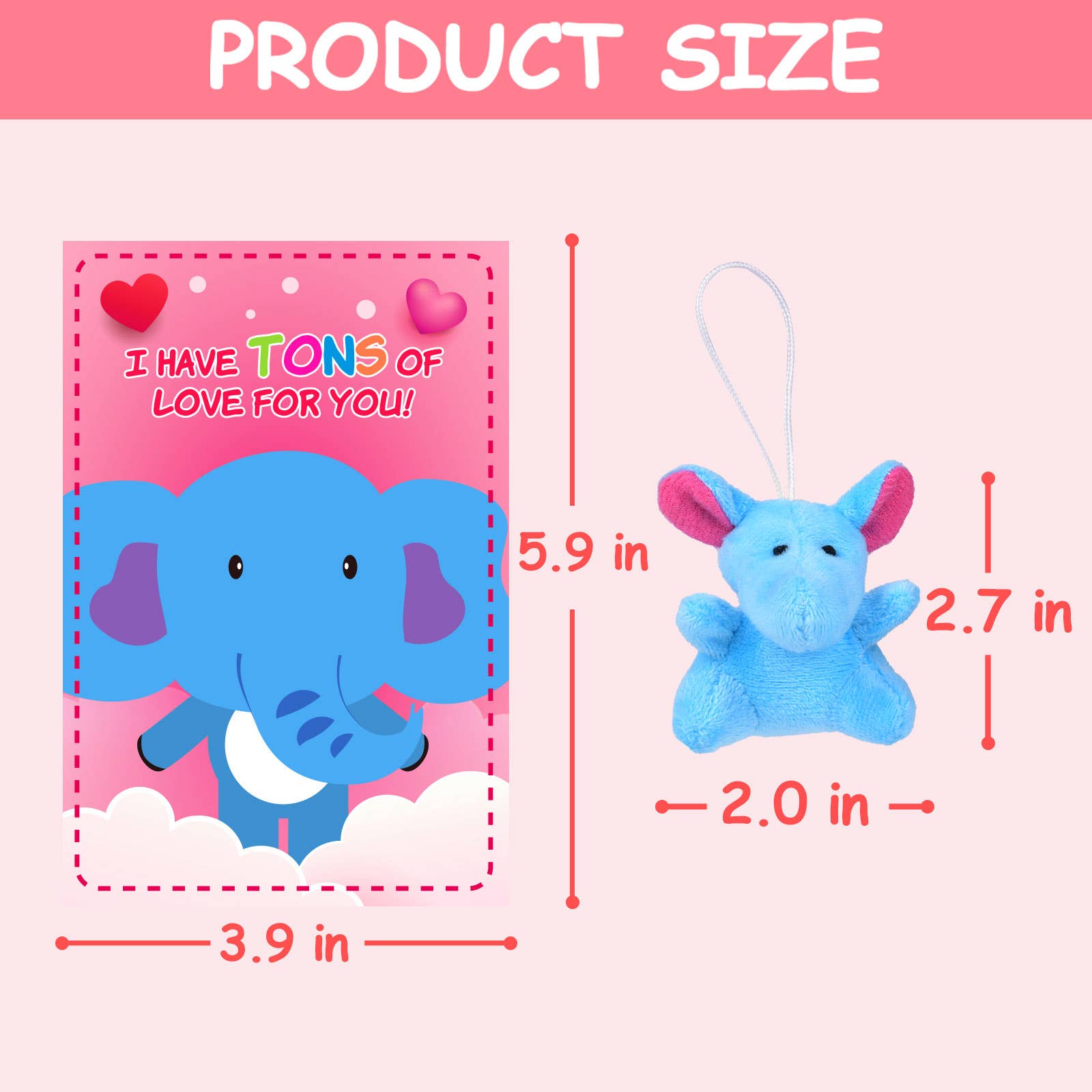 Fun Little Toys - Vente Cartes de Saint-Valentin - Ensemble de 28 peluches d'animaux avec cartes de la Saint-Valentin2