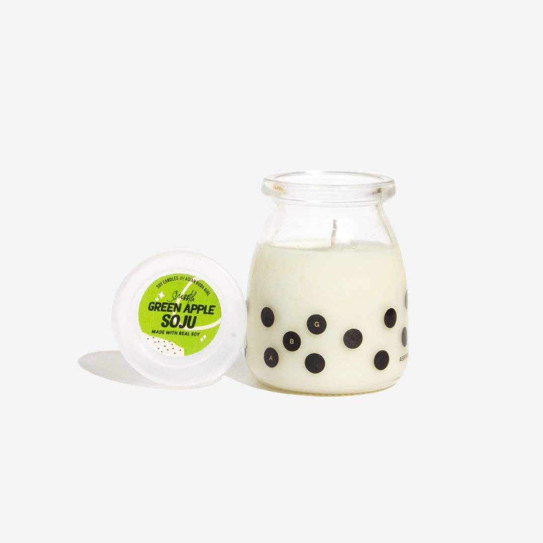 Asian Boba Girl - Wholesale Jar/filled candle - Apple Soju Candle