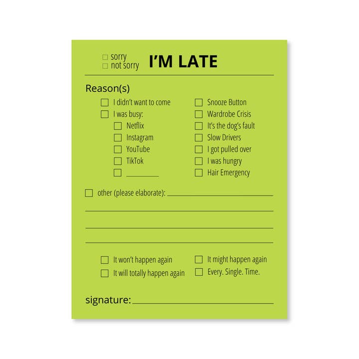 Public School Paper Co. - Wholesale Stationery/Notecard Set - Late Notes2