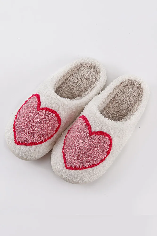 Comely Fashion - Wholesale Slippers - Women's - Heart Fleece Warm Soft Home Slipper 1