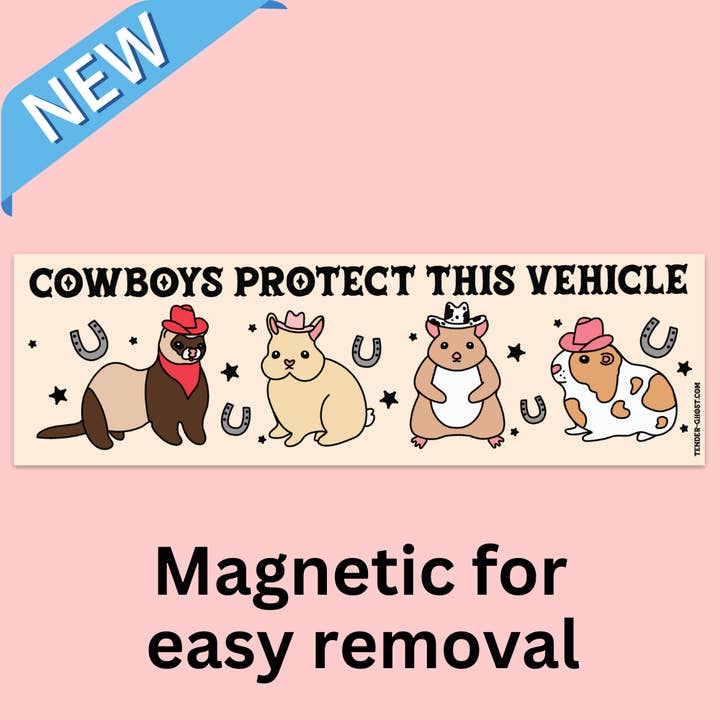 Tender Ghost - Wholesale Magnet - Cowboys Protect This Vehicle Bumper Magnet