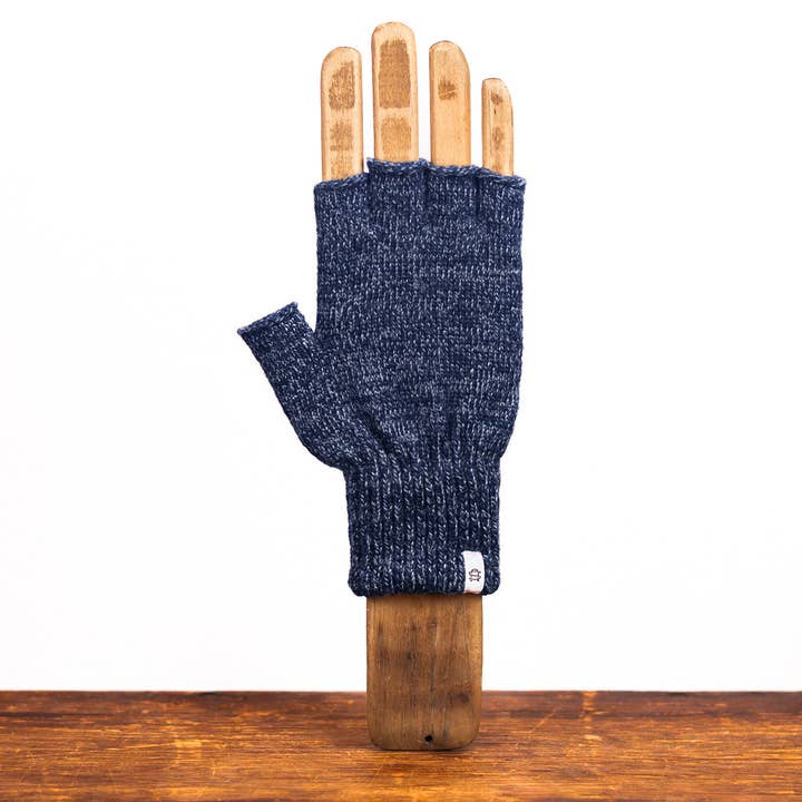 Upstate Stock – wholesale Handskar - Dam – Denim Melange Fingerless Ragg ull handskar0