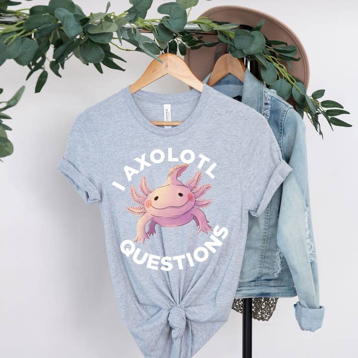 Vivtrek - Wholesale Screen Printed T-Shirt - Women's - Axolotl Lover T-Shirts, Funny Cute Axolotl TShirts3
