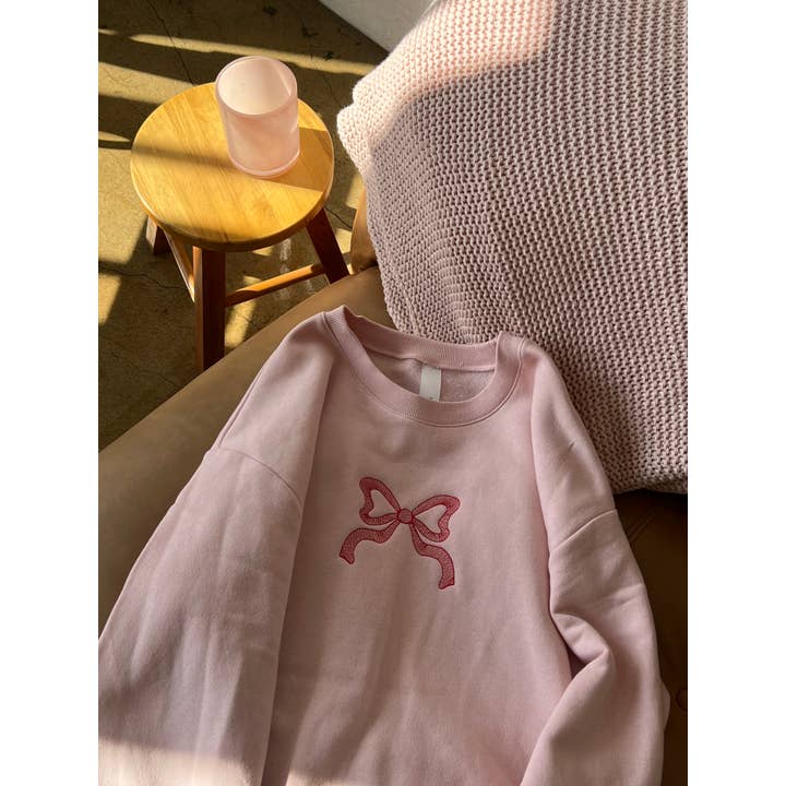 City Crews Apparel - Wholesale Sweatshirt - Women's - Bow Embroidered Sweatshirt