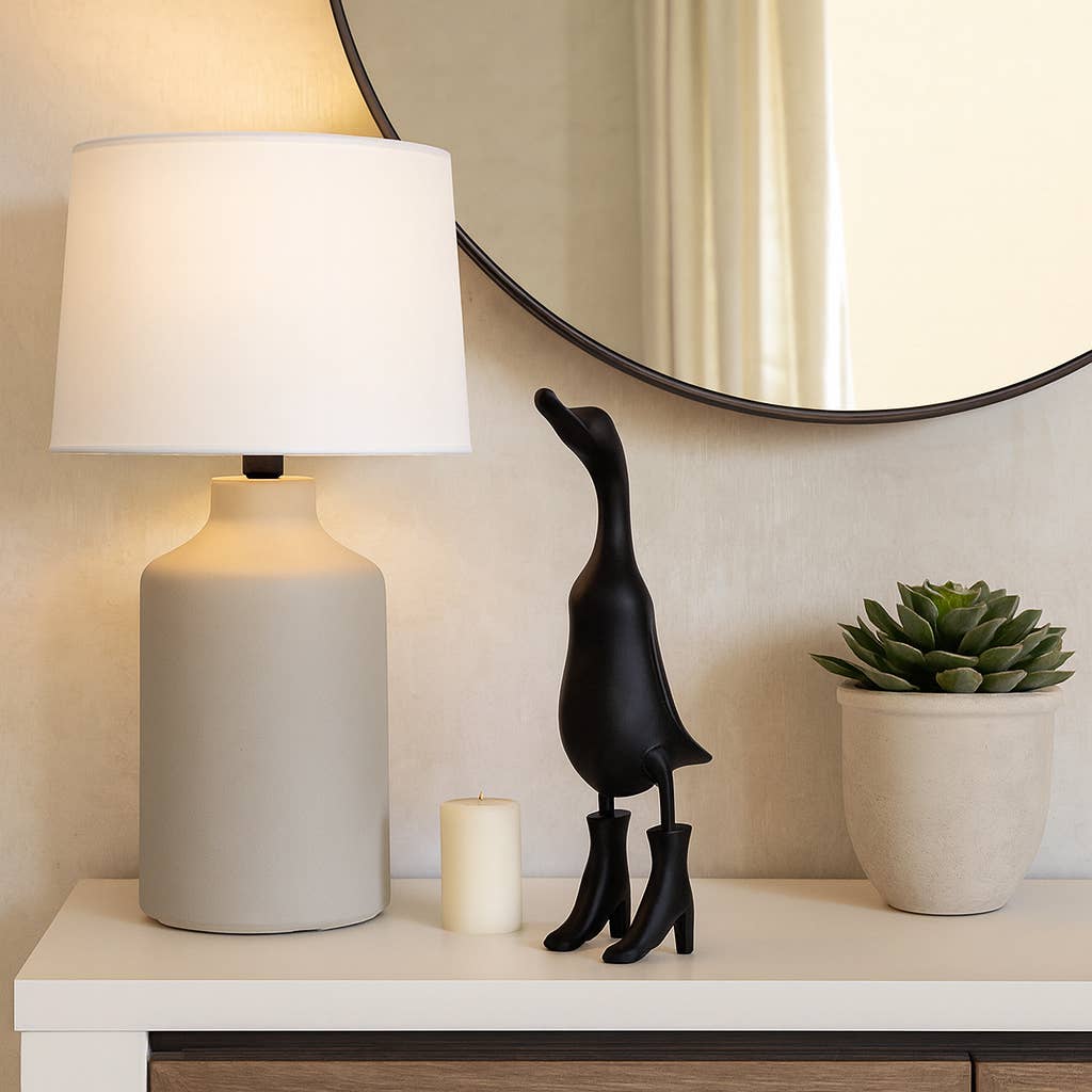 Sagebrook Home - Wholesale Decorative Figurine - Bamboo Wood Duck in Rainboots Figurine - Black, 20 in.1