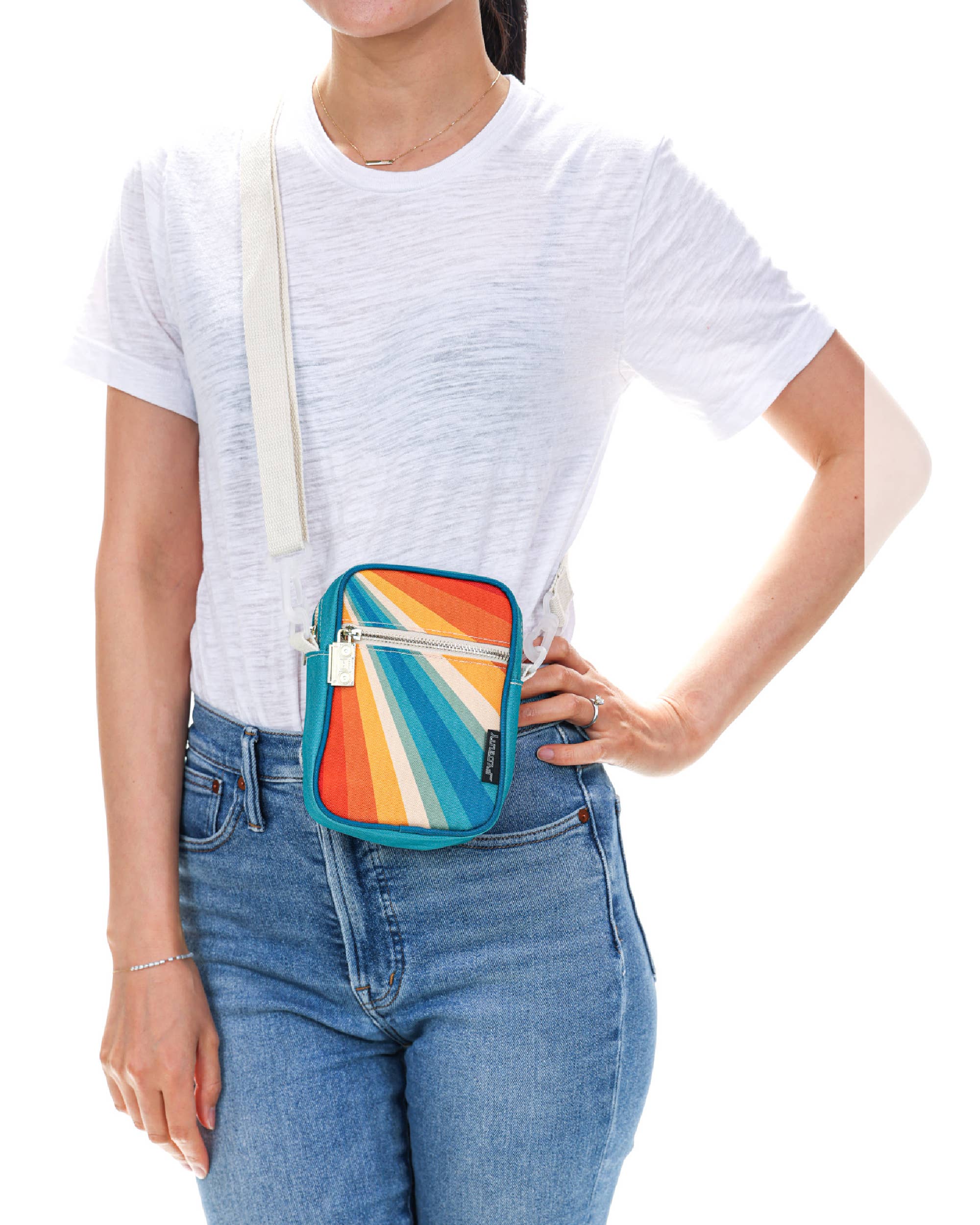 Fydelity - Vendita all'ingrosso Borsa a tracolla - Donna - 88624: Borsa Mini Brick | RPET riciclato | Retro Rainbow8