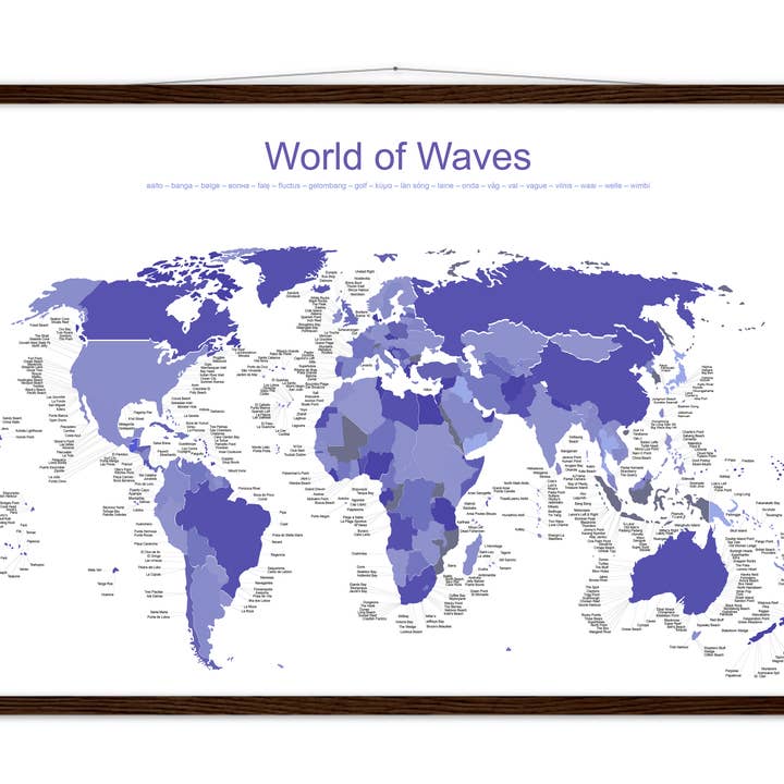 Surfkaart World of Waves - Violet Verison voor wholesale door catchinq