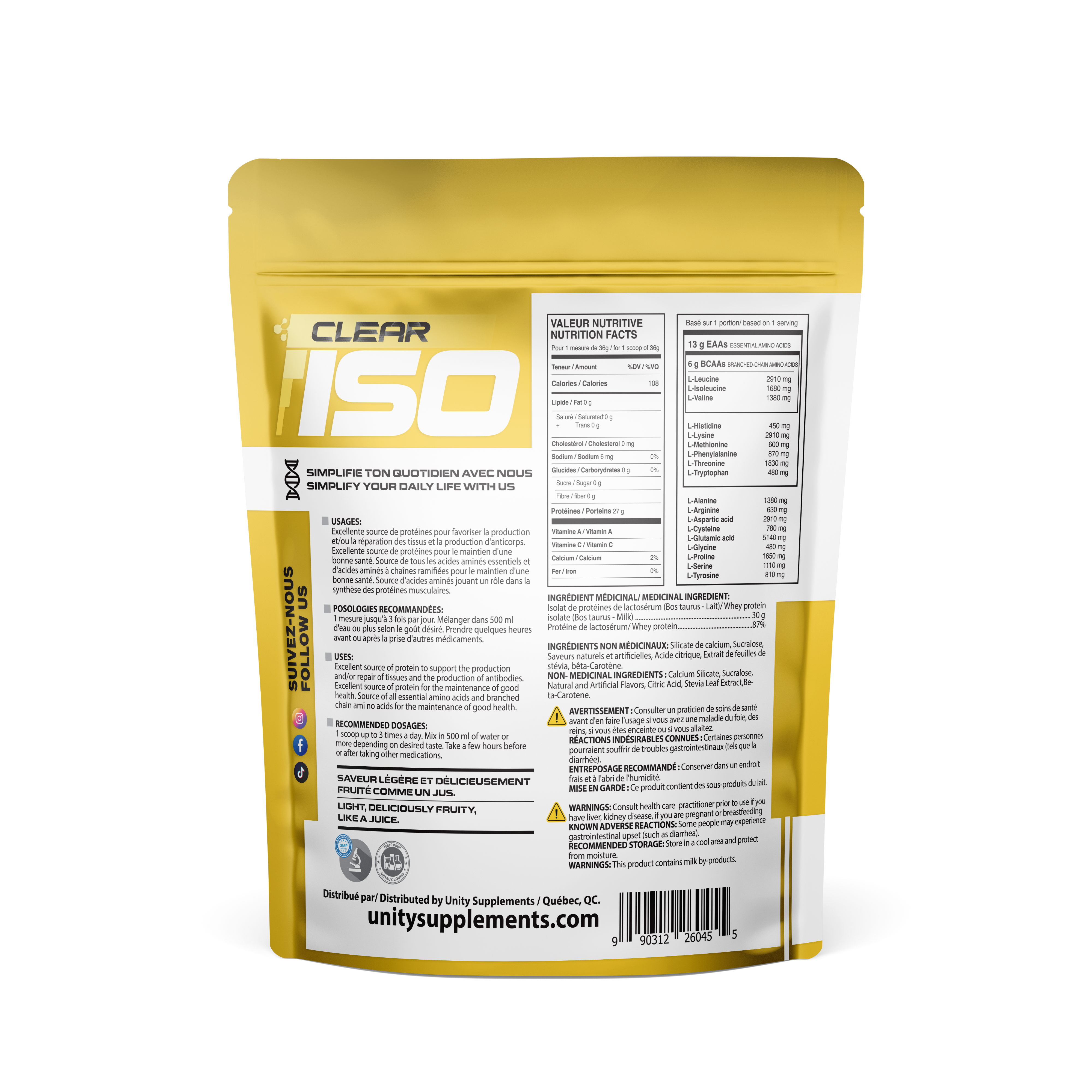 Unity Supplements – wholesale Protein/superfood powder – Juice Protein - Pineapple Punch 410g1