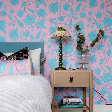 Wear the Walls - Wholesale Wallpaper - Hermosa Wallpaper in Pink/Turquoise3