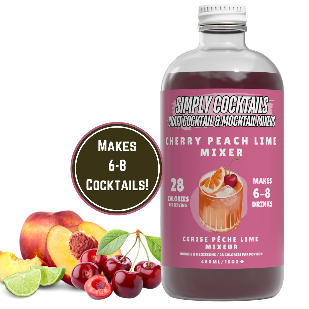 Simply Cocktails - Wholesale Cocktail Mix/Syrup - Cherry & Peach with Lime - Cocktail and Mocktail Mixer3