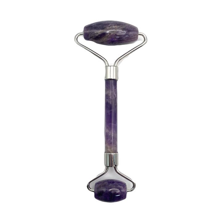 Dream Amethyst (Chevron) Crystal Face Massage Roller for wholesale by Crystal + Craft