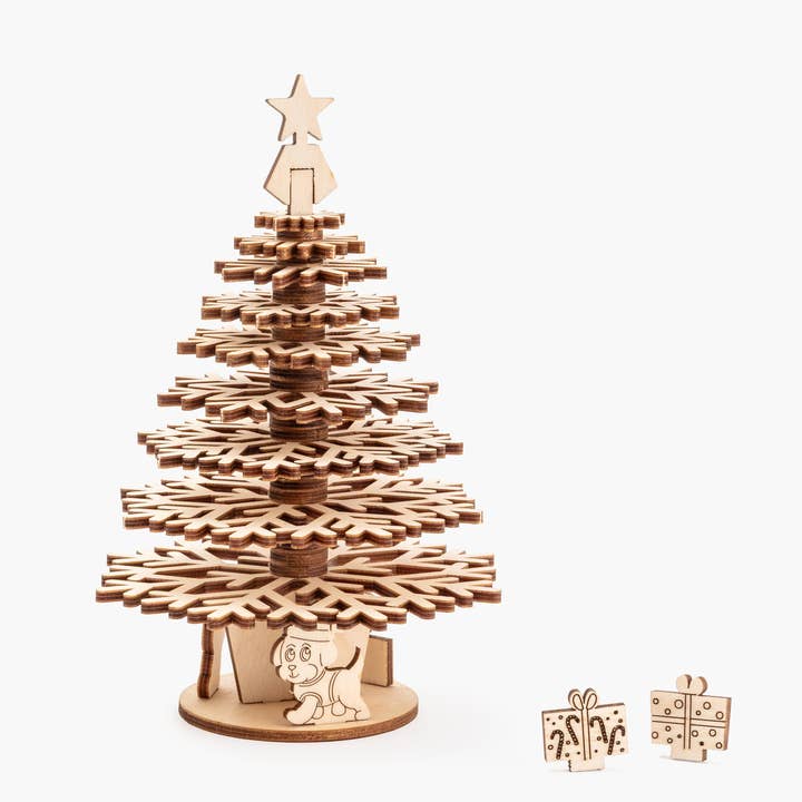 DIY Medium Snowflake Christmas Tree Maker Kit for wholesale by scienceSeeds