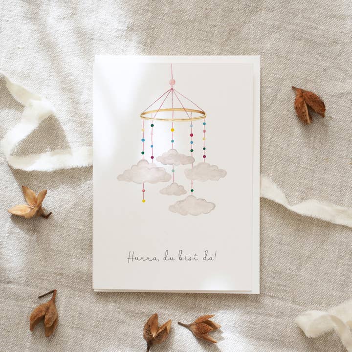 Leo La Douce GmbH - Wholesale Baby Card - Baby card · Hooray you are here4