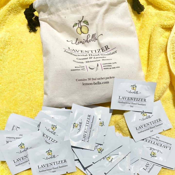 Lemonbella - Wholesale Hand sanitiser - Laventizer 30 Pack Single Use Hand Sanitizer Sachets4