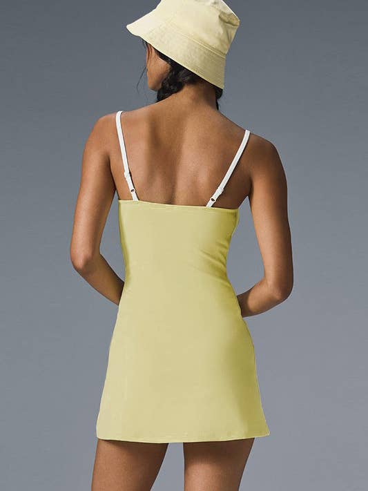 Rosa Clothing - Wholesale Dress - Women's - Athletic Streamlined Sweetheart Dress with separate shorts13