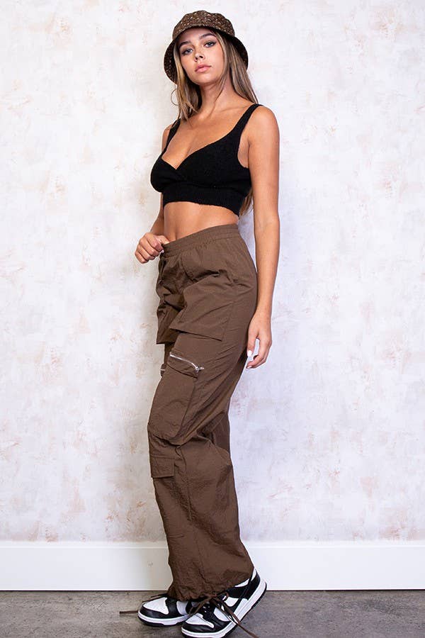 Rehab Lab - Wholesale Pants - Women's - WIDE LEGS NYLON CARGO PANTS2