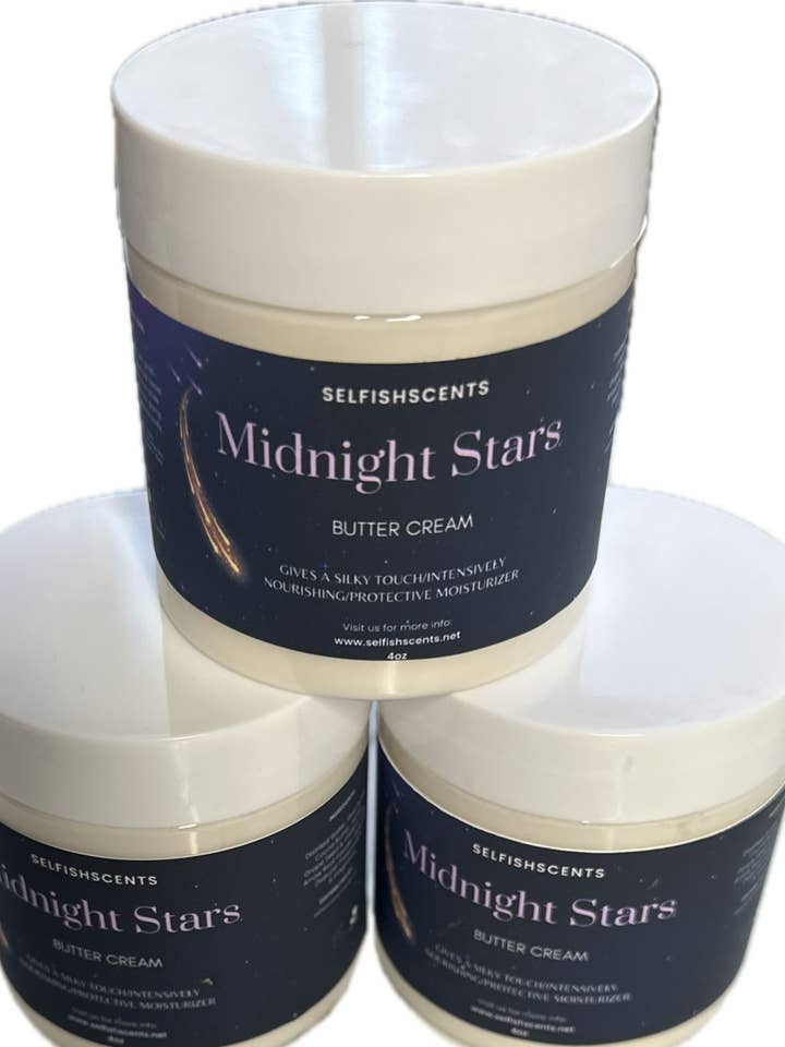 Crème au beurre Midnight Stars pour la vente par Selfishscents Candle Co.