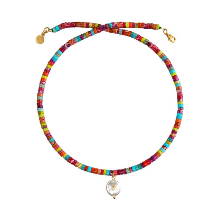 Marisol Choker in Bright Multi for wholesale by Catherine Page Jewelry