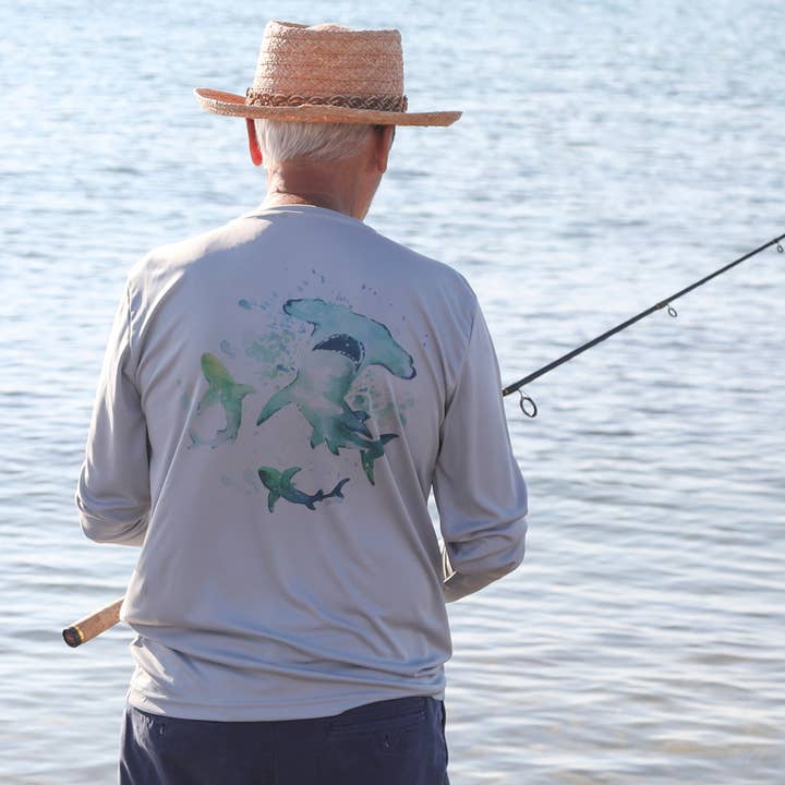 "Hammerhead Shark" UPF 50 Performance Ultra Comfort Shirt for wholesale by Caloosa WaterWear