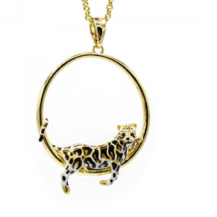 Bill Skinner - Wholesale Pendant/Charm Necklace - Clouded Leopard Hoop Necklace