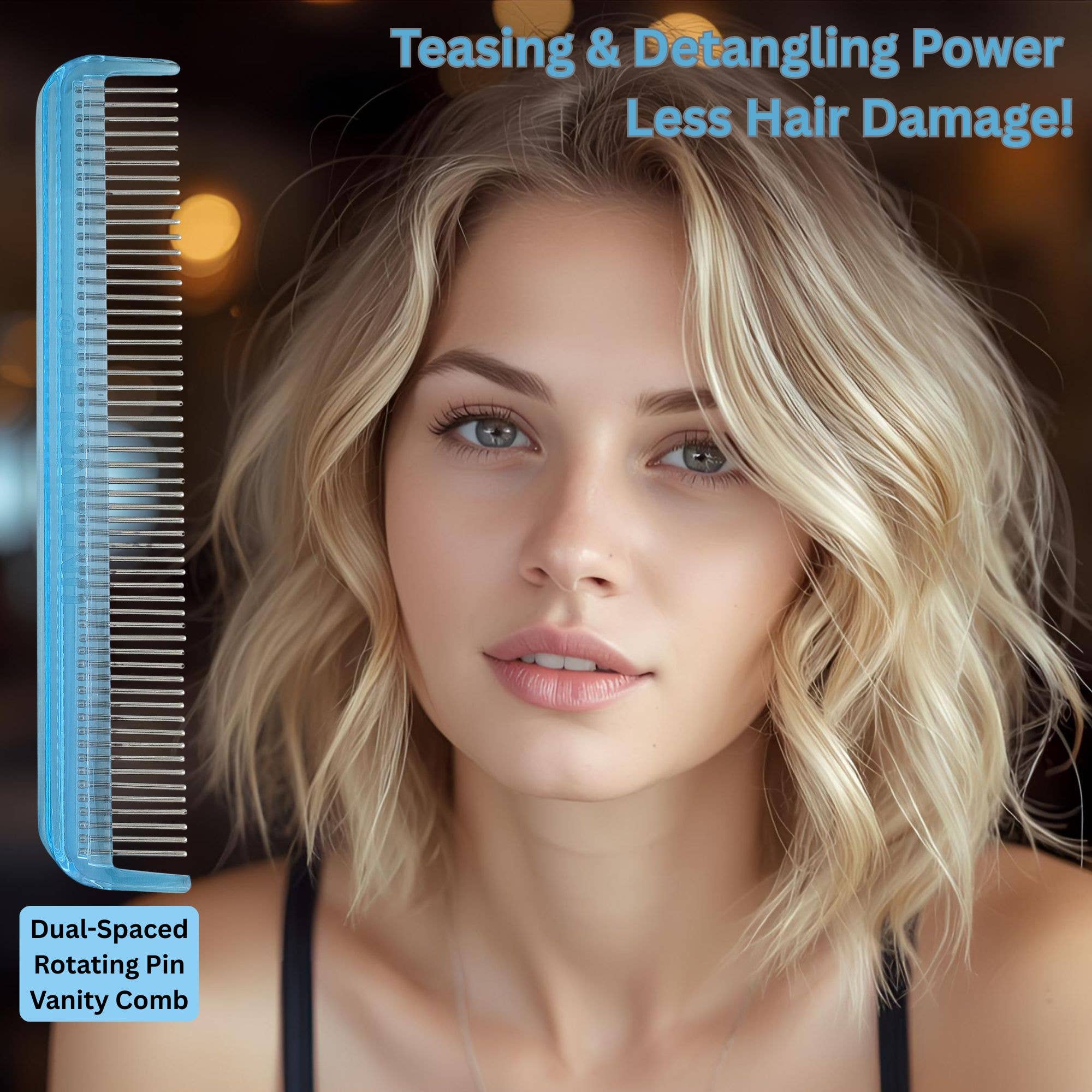 Original Hair Doctor - Wholesale Hair Brush/Comb - Dual-Spaced Rotating Pin Comb decreases hair breakage9