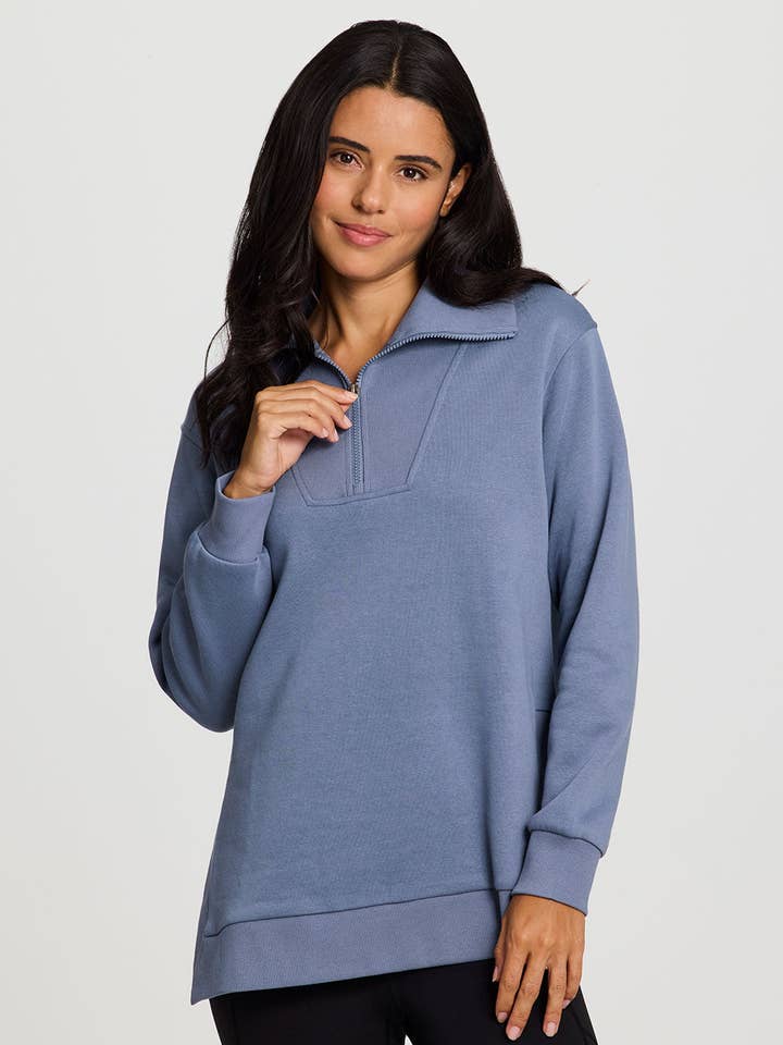 Tunica Downtown Fleece con zip a 1/4 per la vendita all'ingrosso da parte di RBX Active