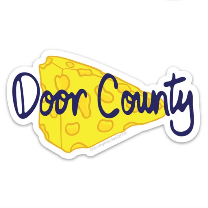 Door County Cheese Vinyl Magnet for wholesale by Sunny Day Designs