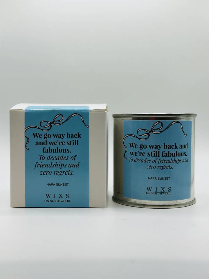 Wine Scent Soy Candle with Wood Wick • Lifelong Friends for wholesale by WIXS on Northwood