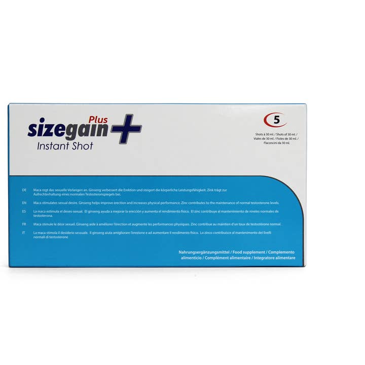 500cosmetics – wholesale Oral supplement/vitamin – SIZEGAIN PLUS INSTANT SHOT (BOX OF 5 VIALS)