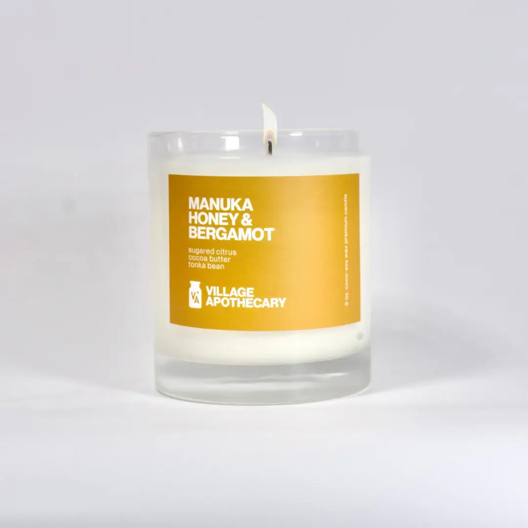 Village Apothecary Candle Co. - Wholesale Jar/Filled Candle - Manuka Honey & Bergamot | Clean Coco-Soy Candle 9 oz. 2