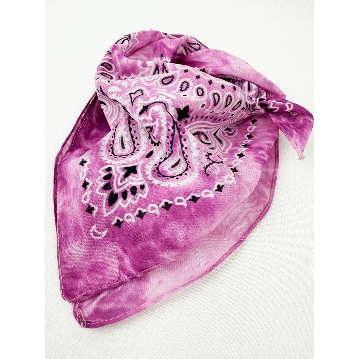 MIX COLOR Tie Dyed Pasley Pattern Bandanas for wholesale on Faire2