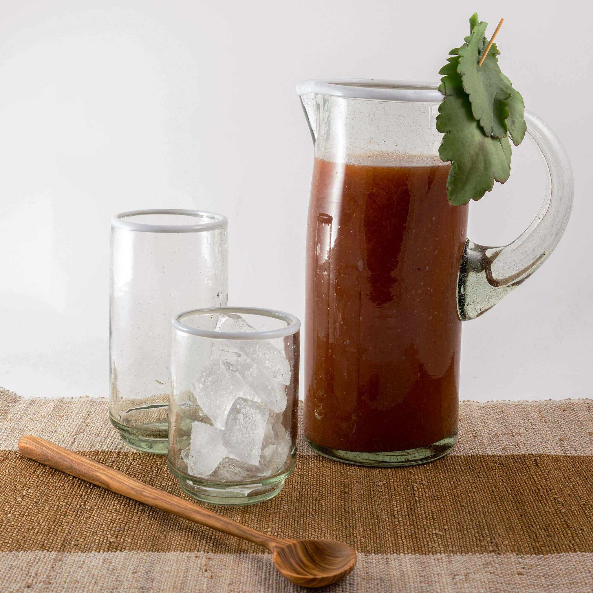 Sobremesa - Vendita all'ingrosso Bicchiere/tazza - Bicchiere impilabile medio White Rim, Vetreria2