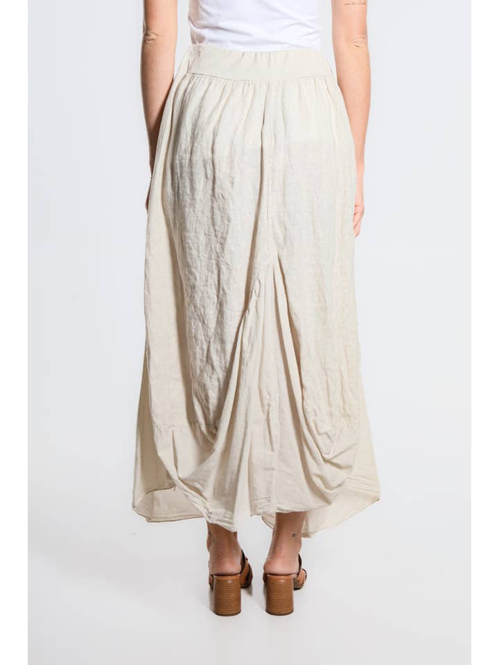 TINA Stephens Italy/Tees By Tina - Wholesale Skirt - Women's - Brenna Cotton/Linen Bunched Pocket Skirt (SL102W)27