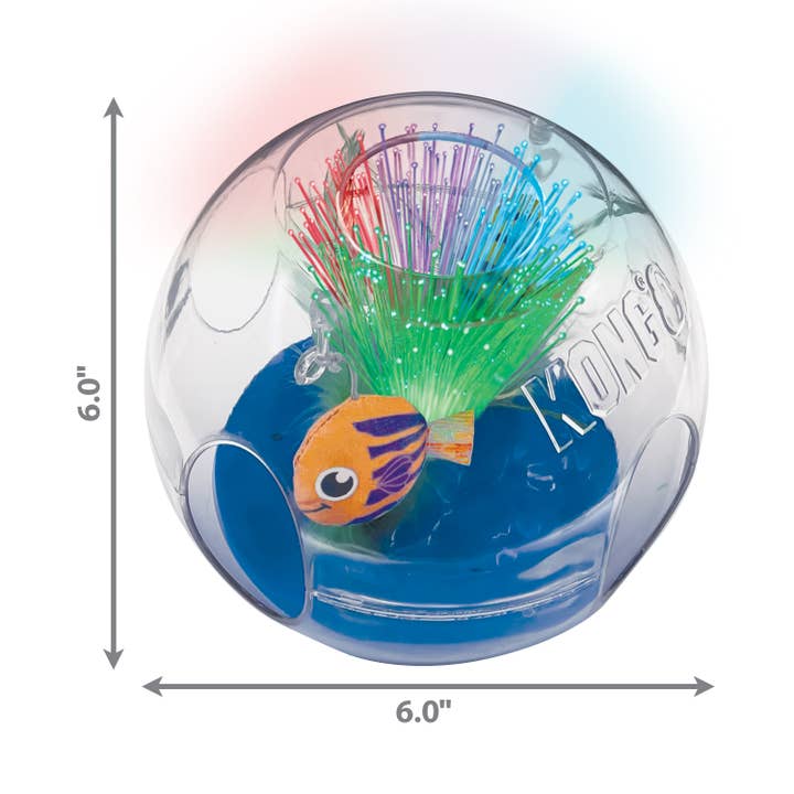 Pet Palette Distribution - Wholesale Pet Toy - Cat - KONG® Bat-A-Bout Glow Aquarium Cat Toy