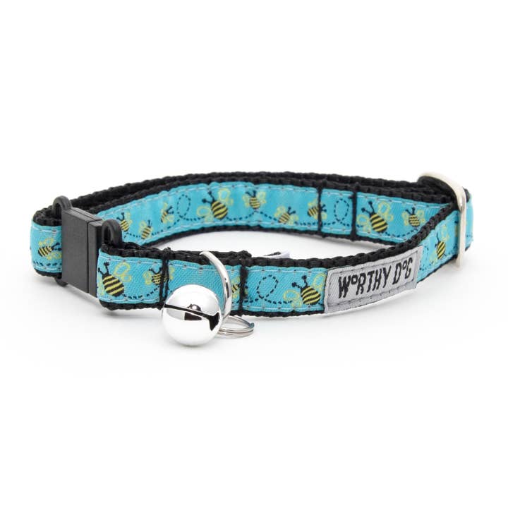 Busy Bee Cat Collar for wholesale by The Worthy Dog