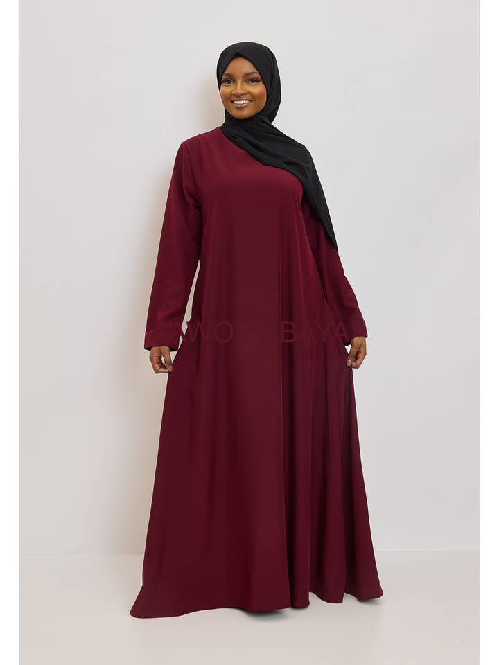 Aawoe Abaya - Wholesale Kaftan - Women's - Simple flared abaya - 22511