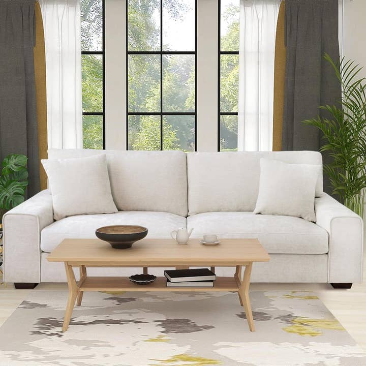 ShipItFurniture - Wholesale Sofa - Modern Beige Chenille Recliner Sofa for Living Room
