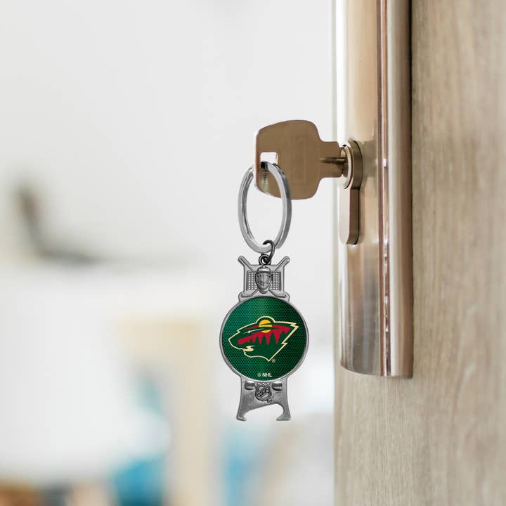 Rico Industries - Wholesale Keychain - Unisex - NHL Hockey Minnesota Wild Sculpted Bottle Opener Keychain2