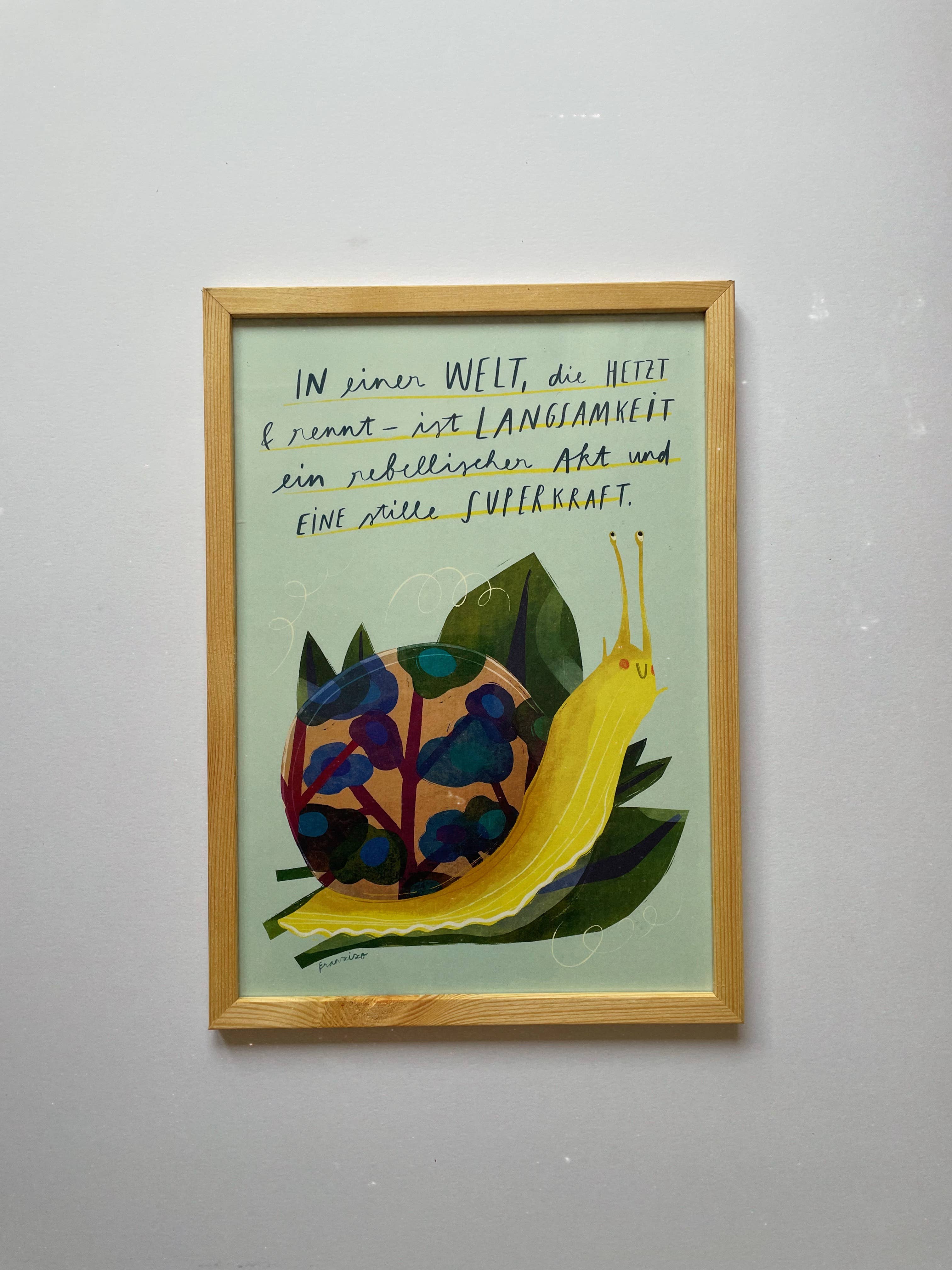 franzizo nachhaltige papeterie - Wholesale Art Print - Print A4 "Slowness"
