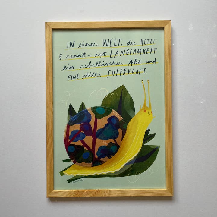 franzizo nachhaltige papeterie - Wholesale Art Print - Print A4 "Slowness"0