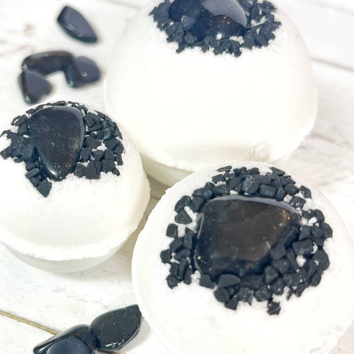 Rage Gems & Jewelry - Wholesale Bath Bomb/Fizz - Obsidian & Black Lava Salt Bath Bomb