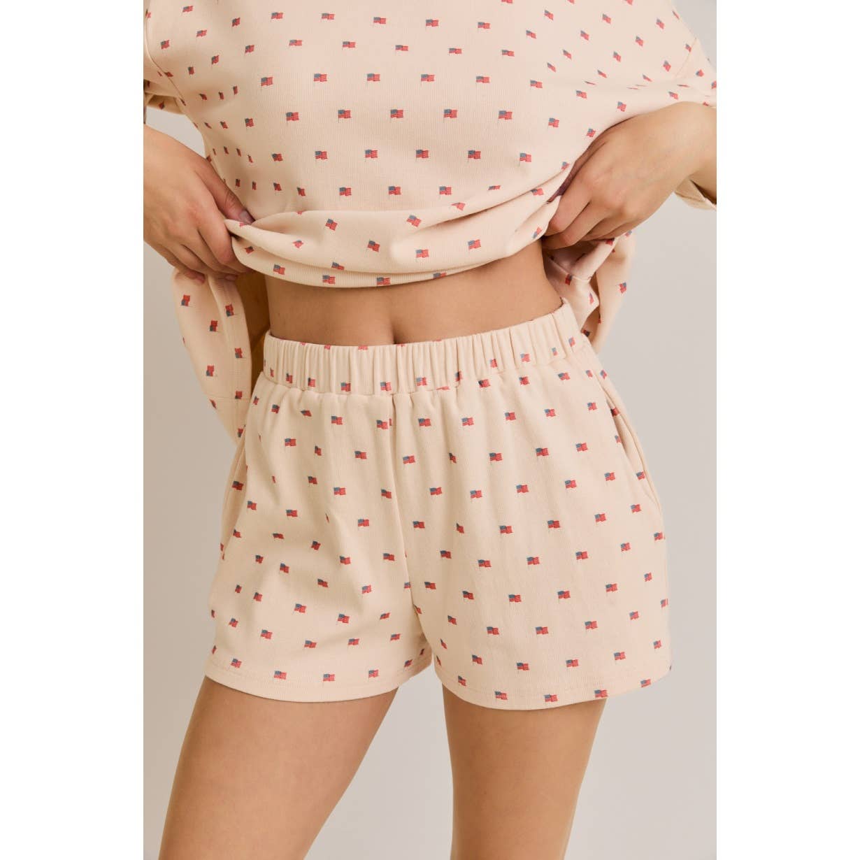 CREAM Chill in Stars and Stripes with This Oversized Tee and Short for wholesale on Faire7