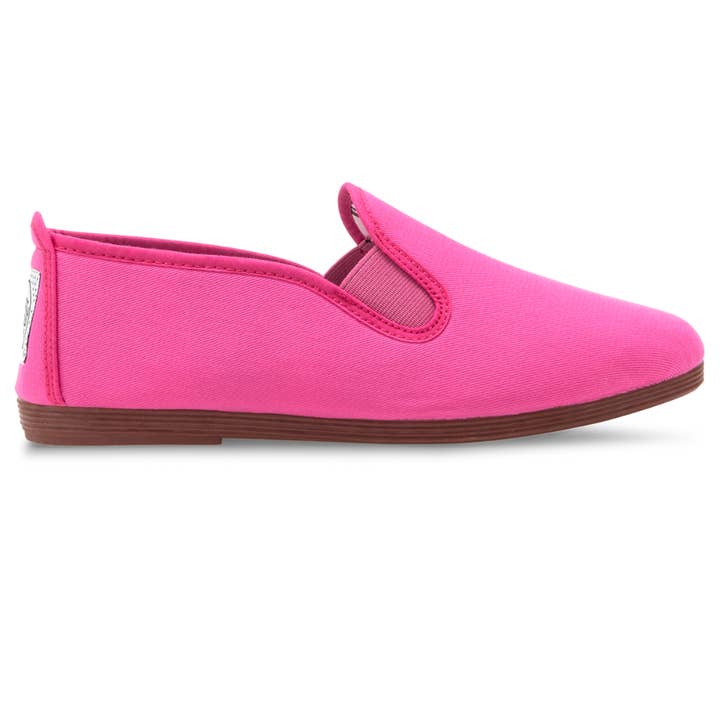 Womens Fuchsia Arnedo Slip on Plimsoll for wholesale by Flossy Shoes