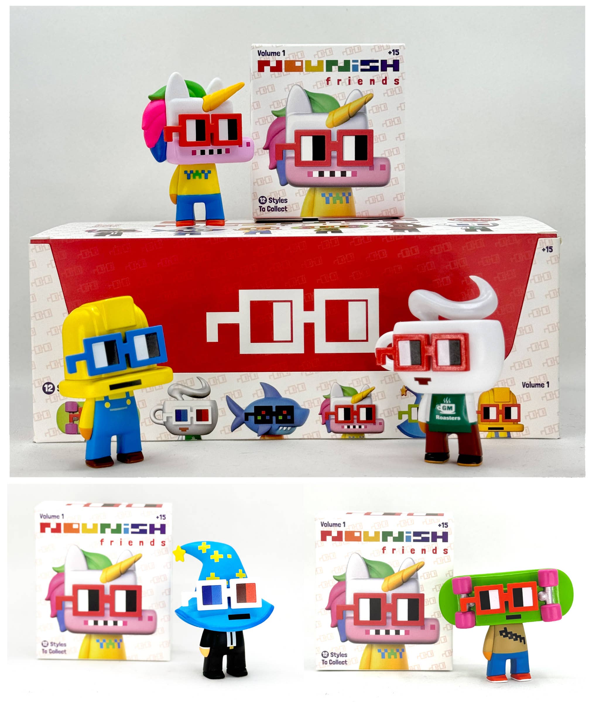 Bigshot Toyworks - Wholesale Figurine Toy - Kids - Nounish Friends Sealed Display Case