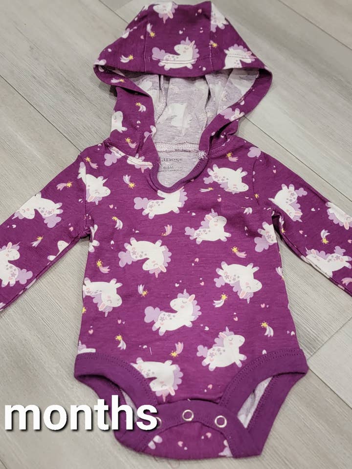 Hanes Baby Monesie de Manga Comprida com Capuz 6 por atacado de Oodle Kaboodle LLC