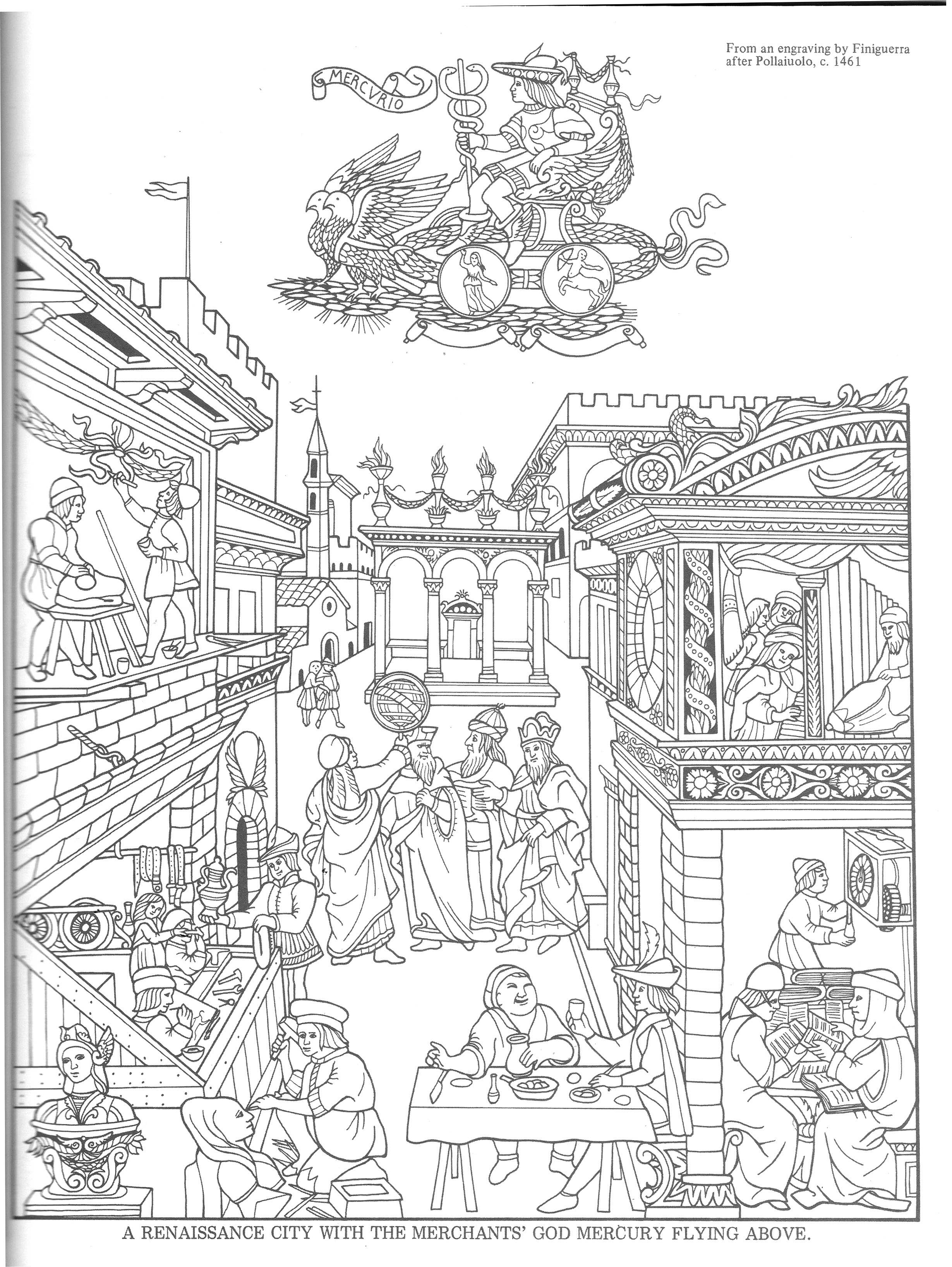 Bellerophon Books - Vente Livre de coloriage et d'activités pour adultes - La Renaissance1