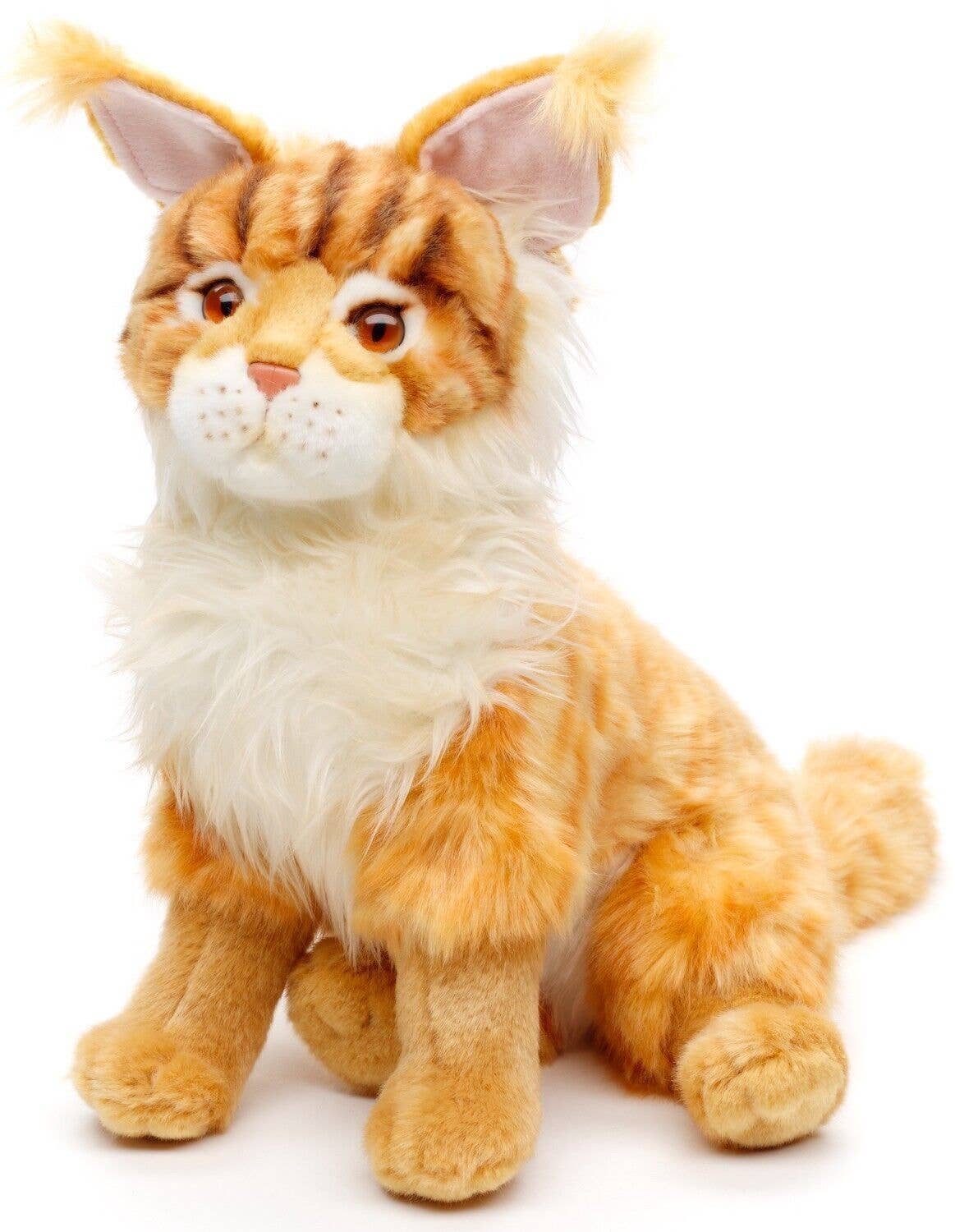 Uni Toys - Wholesale Knuffels - Kinderen en baby - Maine coon kat, zittend (bruin) - knuffel/knuffel