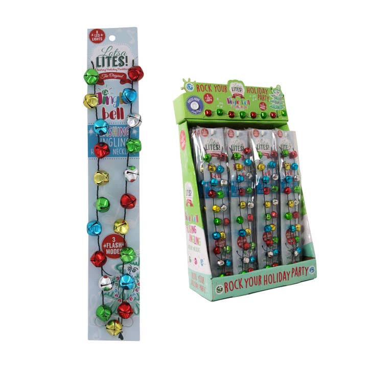DM Merchandising - Wholesale Light-Up Toy - Kids & Baby - Lotsa Lites! Jingle Bell Flashing Necklace