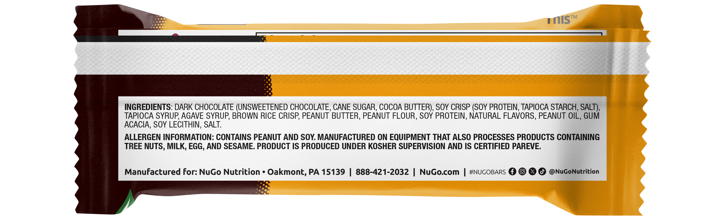 NuGo Nutrition - Wholesale Snack Bar - NuGo Dark Peanut Butter Cup Protein Bar2