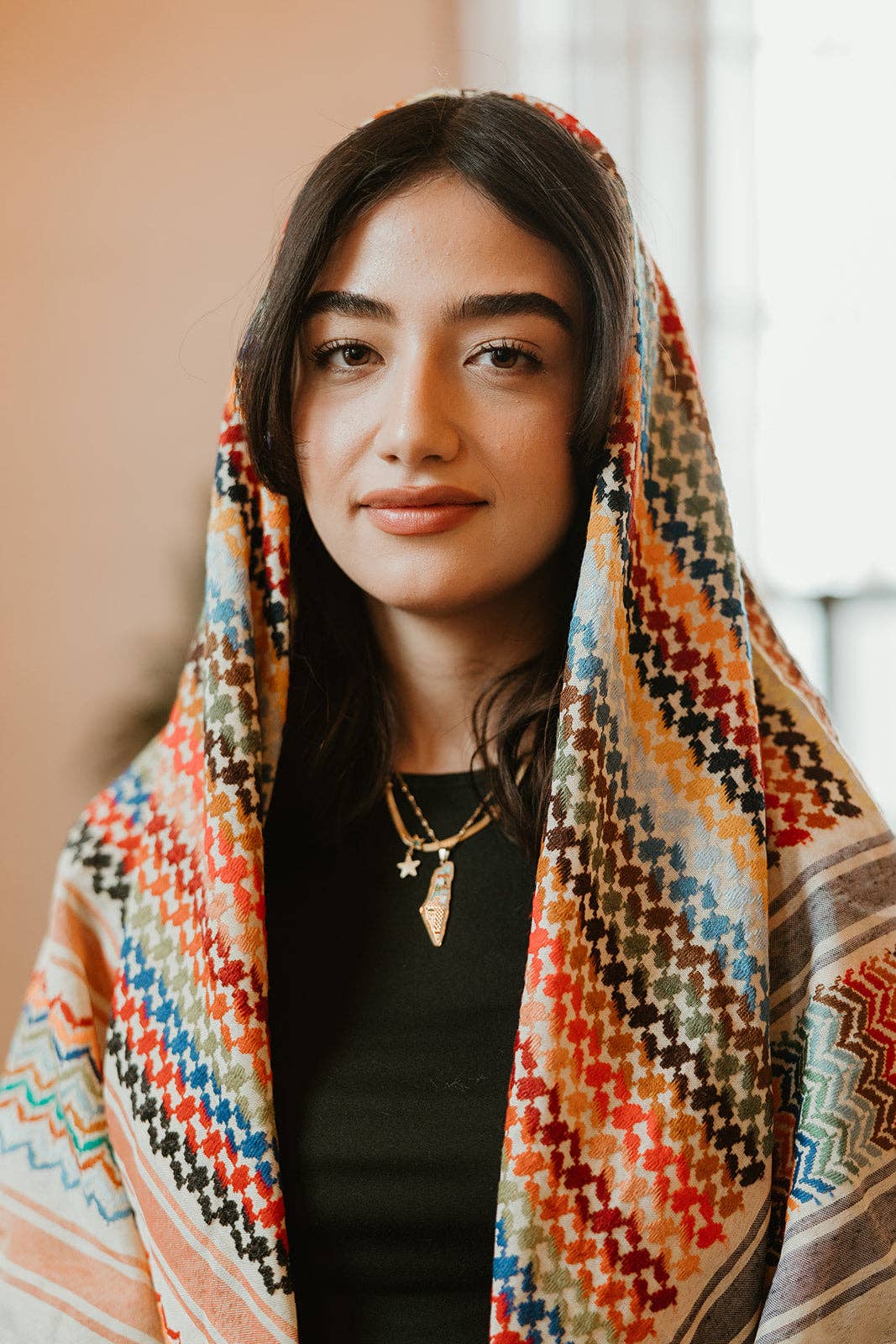 Sitti Social Enterprise - Wholesale Scarf - Women's - Lemon Kuffiyeh Scarf0